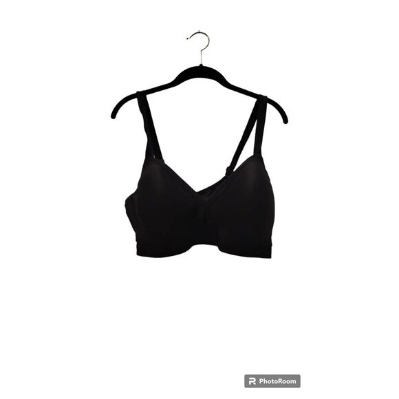 Hanes black lightly padded ack clasp no underwire 2XL bra - Picture 1 of 3